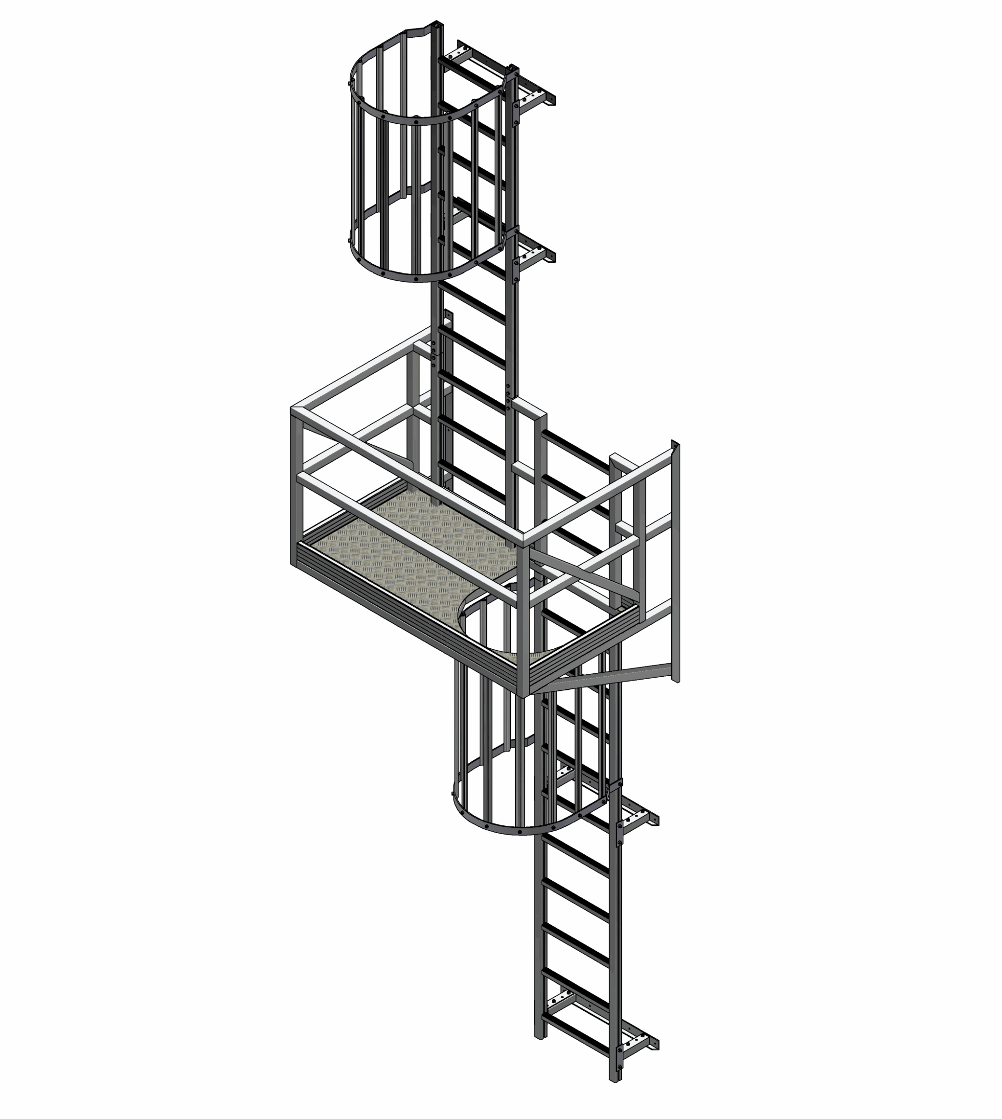 Aluminium Silo Ladder - Custom