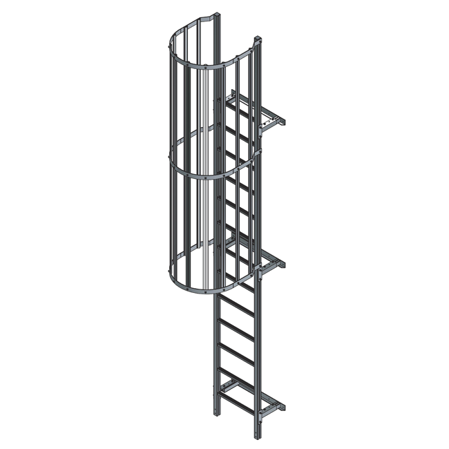 Aluminium Silo Ladder