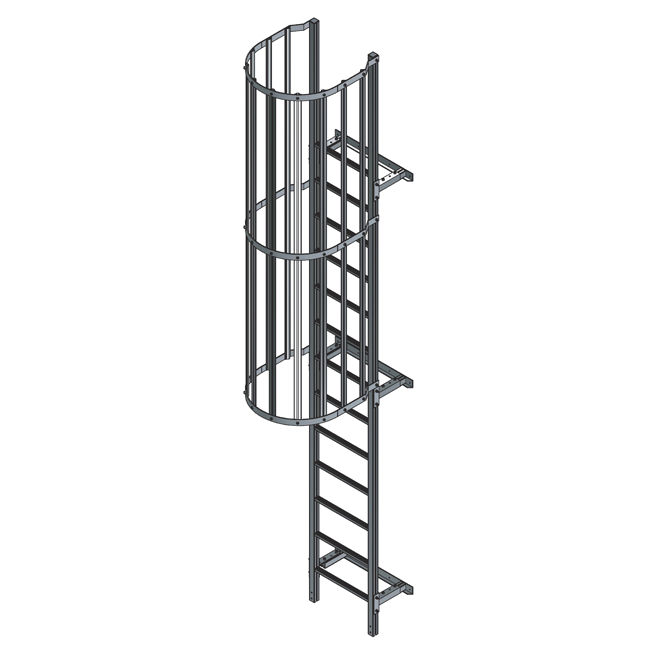 Aluminium Silo Ladder