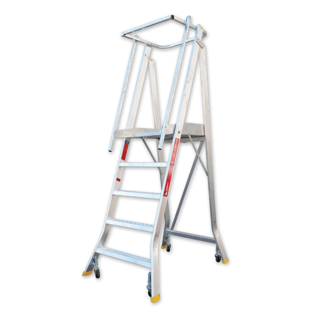 Trusted Folding Order Picker Ladder With Spring Wheel