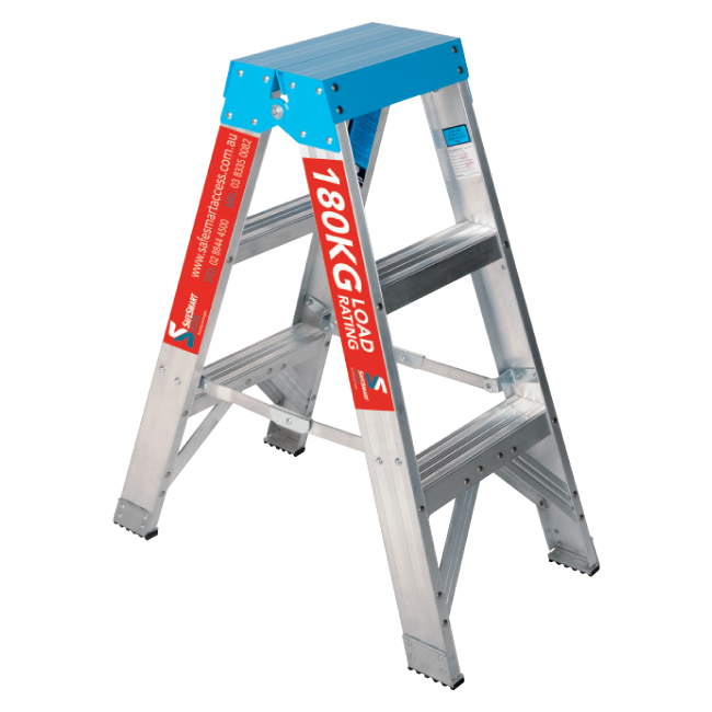 Trade Series Double Sided Step Ladder - Aluminium