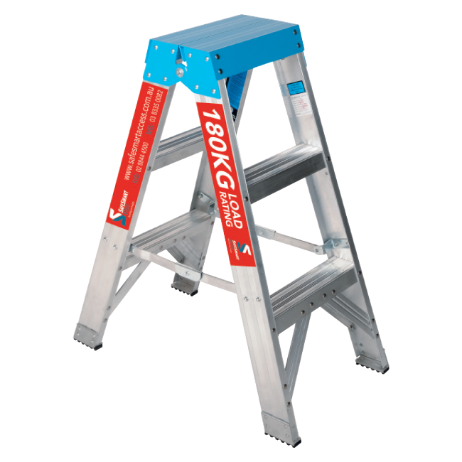 Trade Series Double Sided Step Ladder - Aluminium