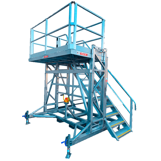 Height Adjustable Highwall Mining Access Platform