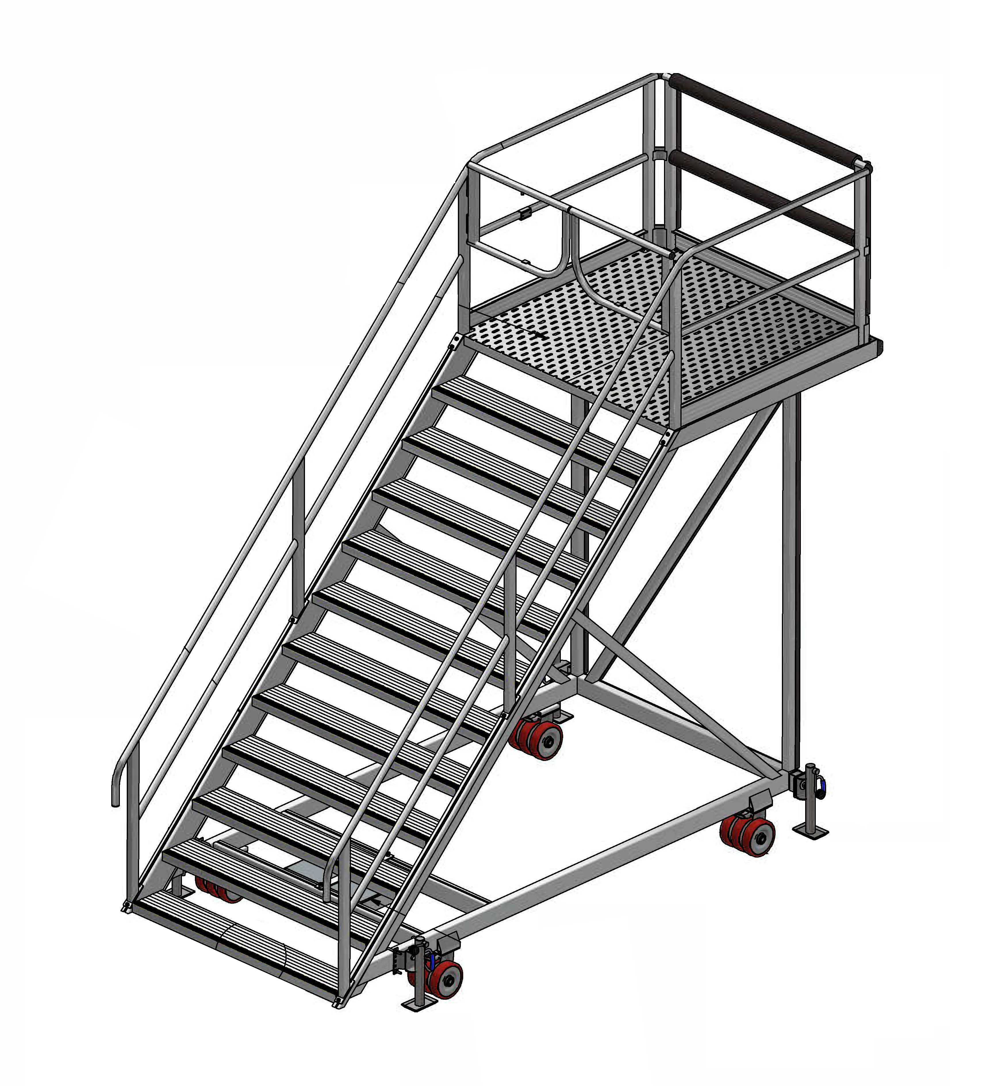 Cable Installation Access Platform for Train Manufacturing
