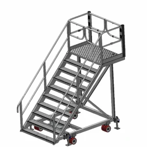 External Destination Display Baffle Installation Access Platform