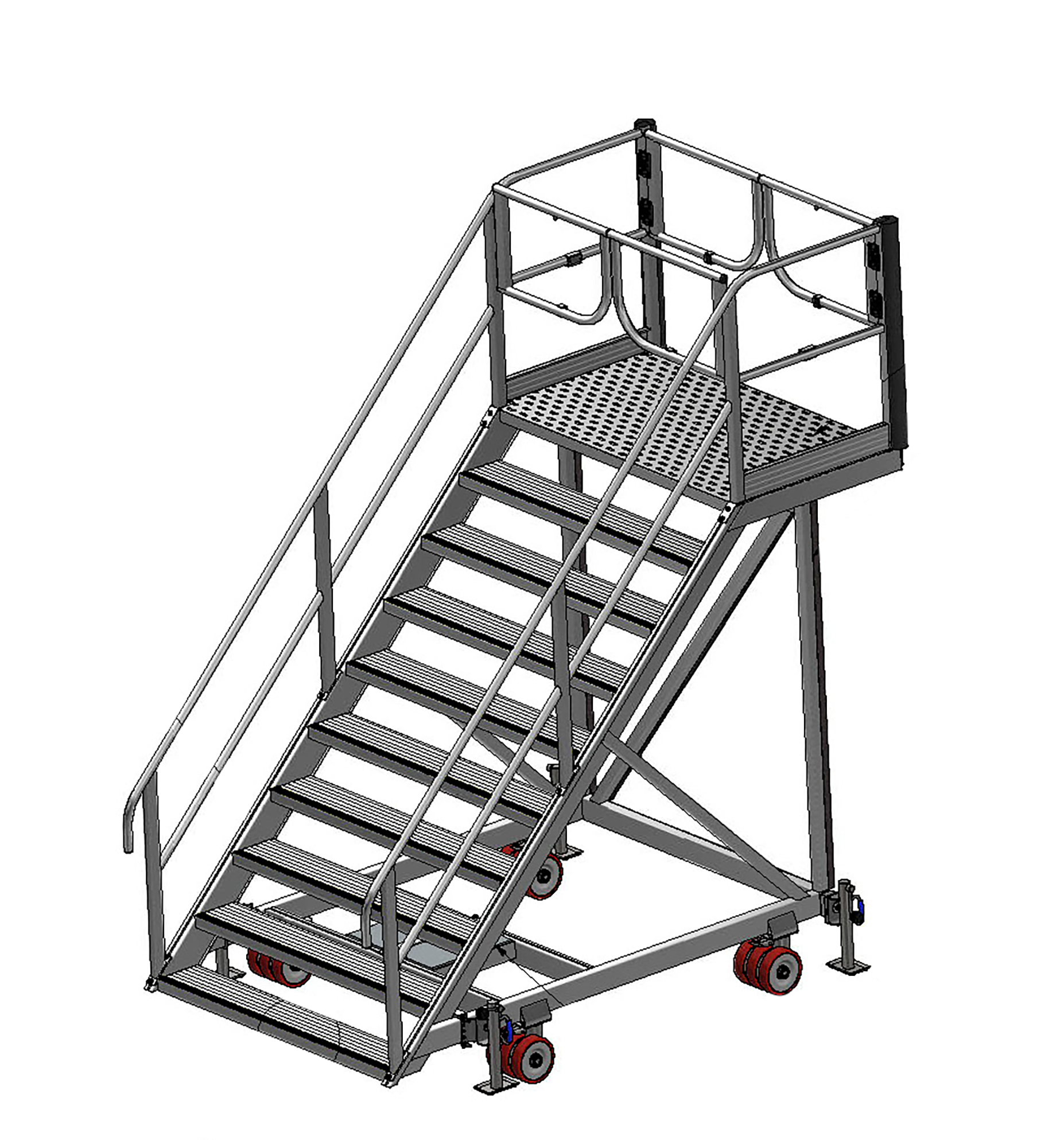 External Destination Display/Baffle Installation Access Platform