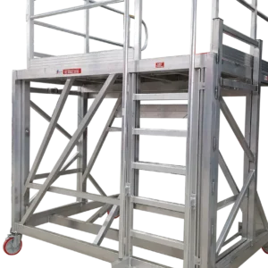 Train Windscreen Access Adjustable Height Platform In Situ No Background