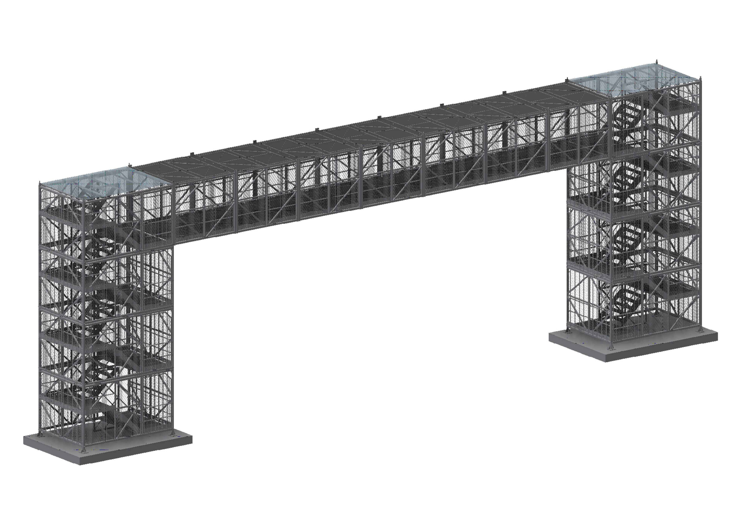 SmartBridge - Flat-Packed Steel Bridging System that Connects to SmartStairs