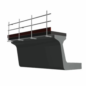 ADJUSTABLE SIDE MOUNT GUARDRAIL POST APPLICATION